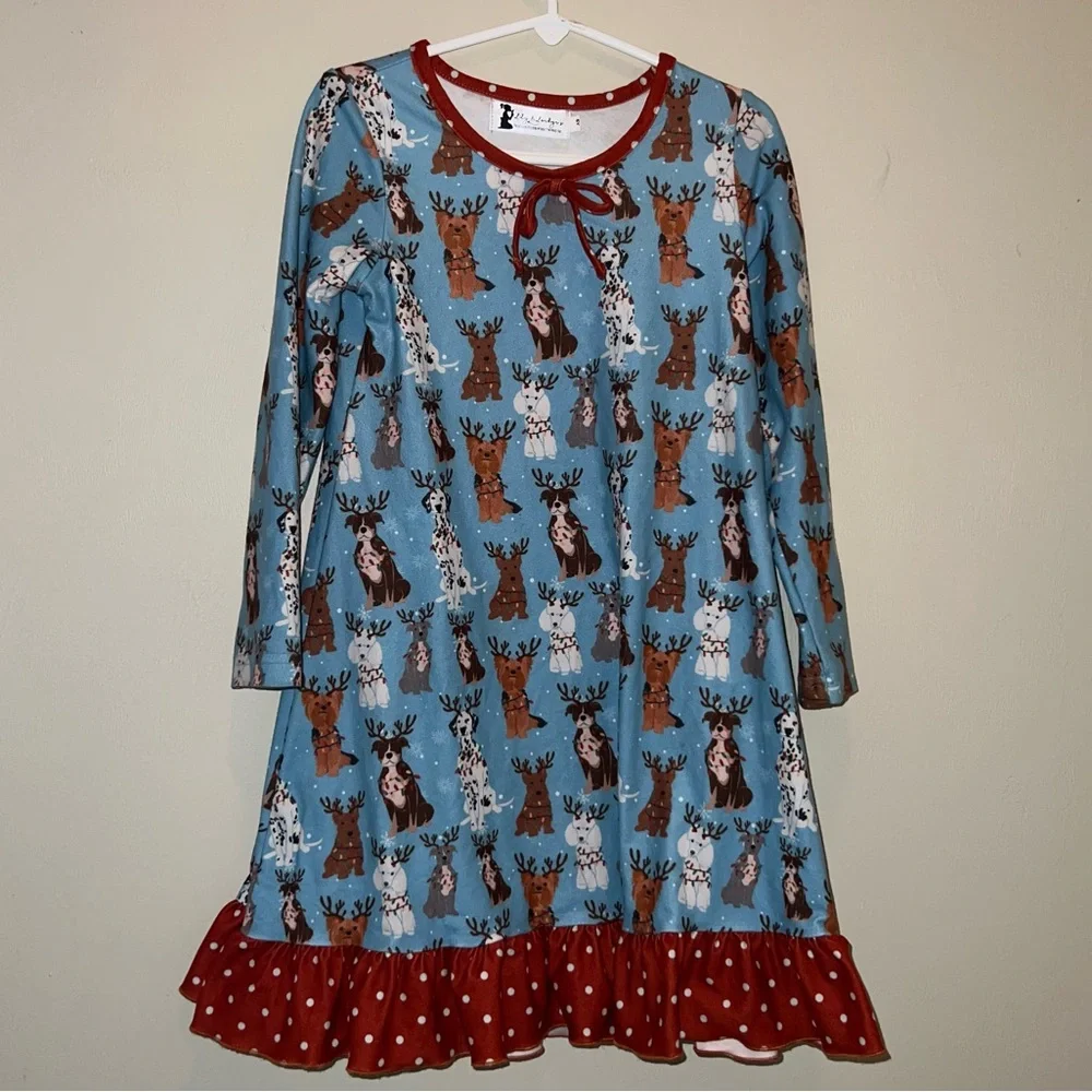 Lily & Londyn Christmas Puppies Nightgown